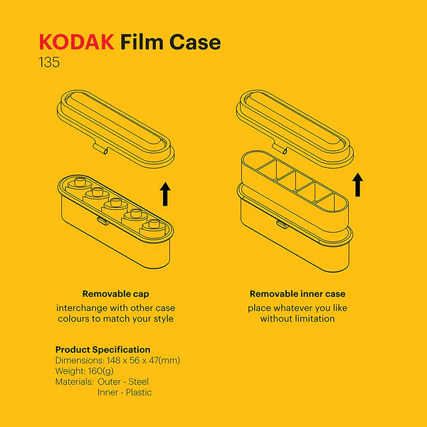 KODAK Film Case 35mm (Red Lid/Yellow Body)